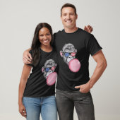 サルとアメリカ国旗のサングラス7月4日の贈り物 Tシャツ (ユニセックス)