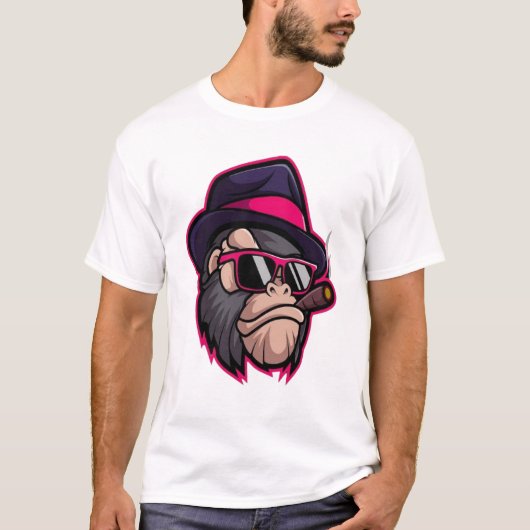 サルとキャップのIシャツ Tシャツ (正面)