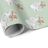 サルとゾウがセージを見る ラッピングペーパー (ロールコーナー)