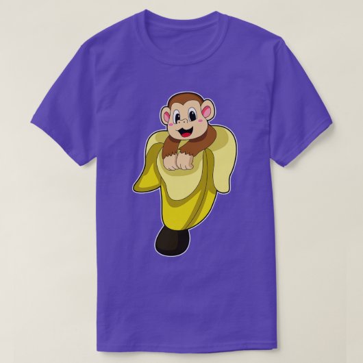 サルとバナナの皮 Tシャツ (デザイン正面)
