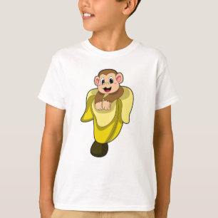 サルとバナナの皮 Tシャツ