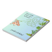 サルとバナナ迷路の誕生日メモ帳 ノートパッド (回転)