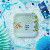 サルとバナナ迷路の誕生日紙プレート ペーパープレート (パーティー)