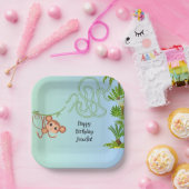 サルとバナナ迷路の誕生日紙プレート ペーパープレート (パーティー)