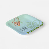 サルとバナナ迷路の誕生日紙プレート ペーパープレート (傾斜あり)