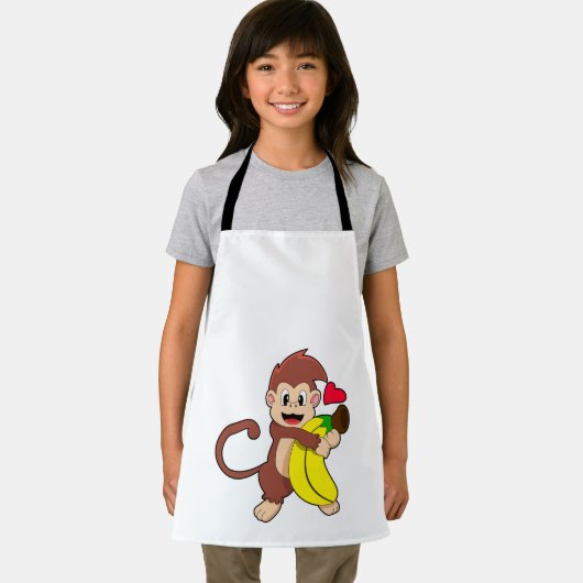 サルとバナナ エプロン (インサイチュ)