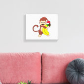 サルとバナナ キャンバスプリント (インサイチュ (リビング))