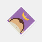 サルとバナナ スタンダードカクテルナプキン (角)