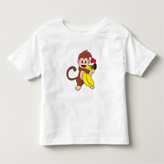 サルとバナナ トドラーTシャツ (正面)