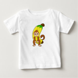 サルとバナナ ベビーTシャツ