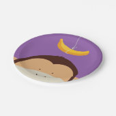 サルとバナナ ペーパープレート (アングル)