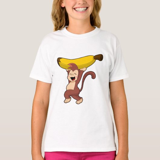 サルとバナナ Tシャツ (正面)