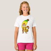 サルとバナナ Tシャツ (正面フル)