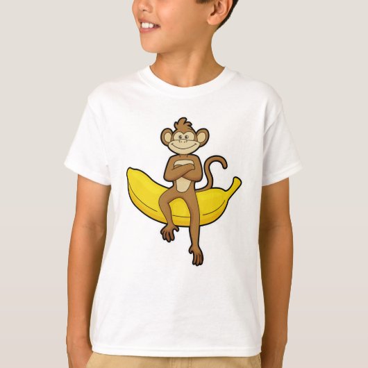 サルとバナナ Tシャツ (正面)