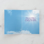 サルとバルーンのバスケット誕生日 カード (内部)