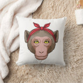 サルとバンダナ クッション (ブランケット)