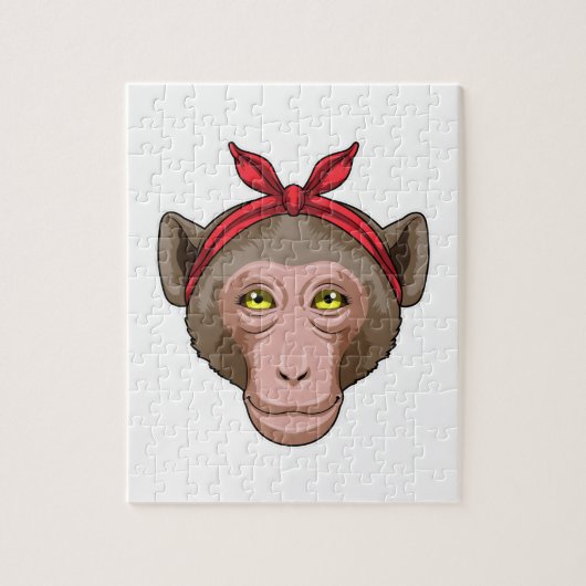 サルとバンダナ ジグソーパズル (縦)