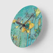 サルとママ ラウンド壁時計 (傾斜)