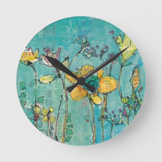 サルとママ ラウンド壁時計 (正面)