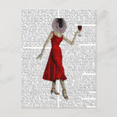 サルとワイン ポストカード (正面)