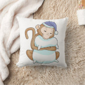 サルと枕と夢枕 クッション (ブランケット)