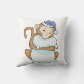 サルと枕と夢枕 クッション (裏面)