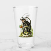サルと果物 タンブラーグラス (正面)