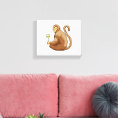 サルと棒つきキャンデー キャンバスプリント (インサイチュ (リビング))