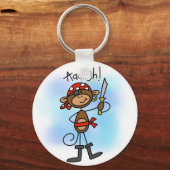サルな海賊Tシャツとギフト キーホルダー (正面)