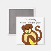 サルのせいにする マグネット (正面/裏面)