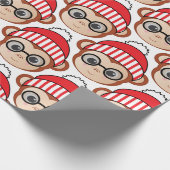 サルのクリスマス ラッピングペーパー (角)