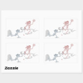 サルのサンスナッチャー 長方形シール (シート)