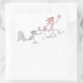 サルのサンスナッチャー 長方形シール (バッグ)