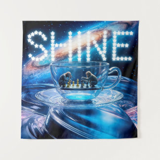 サルのチェスと銀河の輝き タペストリー