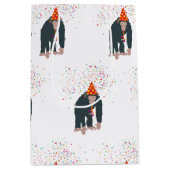 サルのチンパンジーが動物と提携するパーティー ミディアムペーパーバッグ (正面)