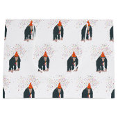 サルのチンパンジーが動物と提携するパーティー ラージペーパーバッグ (正面)