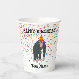 サルのチンパンジーが動物と提携するパーティー 紙コップ