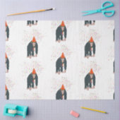 サルのチンパンジーが動物と提携するパーティー 薄葉紙 (クラフト)