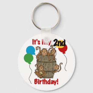 サルのバレル2回目の誕生日Tシャツとギフト キーホルダー