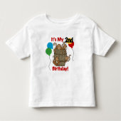 サルのバレル2回目の誕生日Tシャツとギフト トドラーTシャツ (正面)