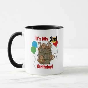 サルのバレル2回目の誕生日Tシャツとギフト マグカップ