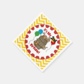 サルのバレル2nd誕生日紙ナプキンス スタンダードカクテルナプキン (角)