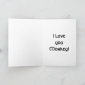 サルのバレンタインカード シーズンカード (内部)