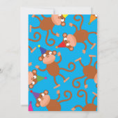 サルの動物の子のバースデーパーティ招待状 招待状 (裏面)