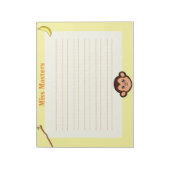 サルの動物をテーマにしたノートパッパーソナライズされたド ノートパッド (回転)