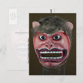サルの型枠のダンスマスク ポストカード (正面/裏面)