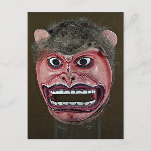 サルの型枠のダンスマスク ポストカード (正面)