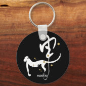 サルの年 – 中国の〔占星術の〕十二宮図 キーホルダー (正面)