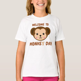 サルの日へようこそ。 Tシャツ