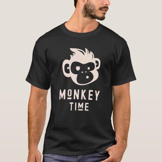 サルの時間かわいいサル愛らしい霊長類チンポ Tシャツ (正面)